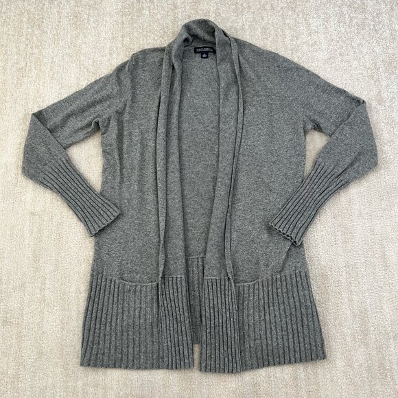 Banana Republic Y2K 2009 Gray Wool Cashmere Cardigan Sweater XL - Picture 1 of 11